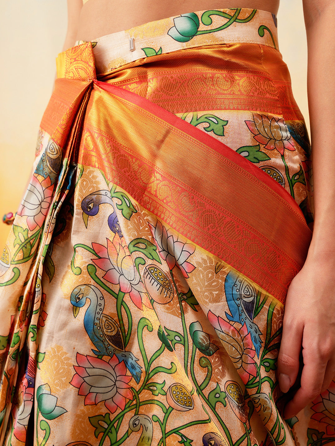 Digital Printed Art Silk Ready to Wear Saree
