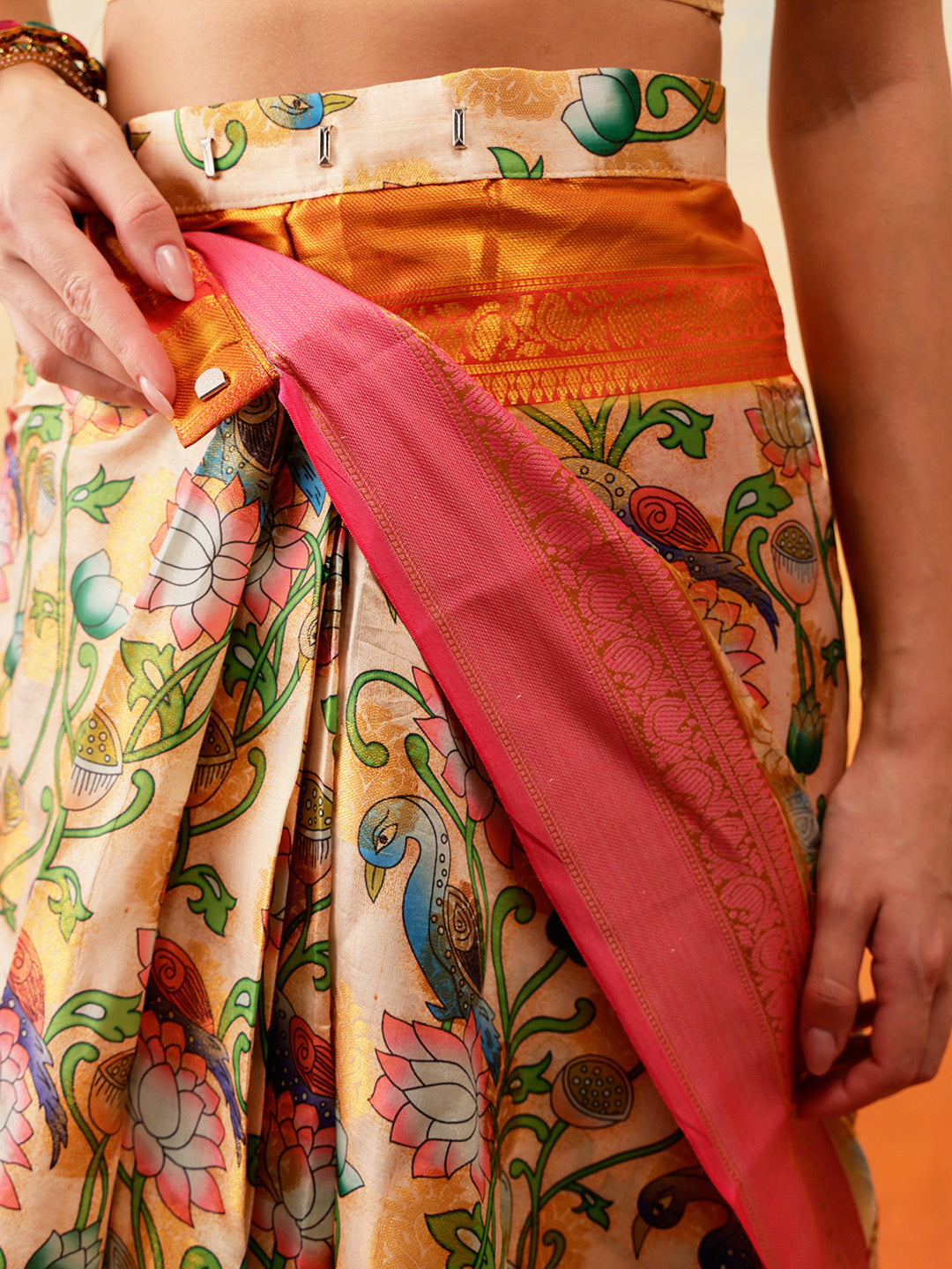 Digital Printed Art Silk Ready to Wear Saree