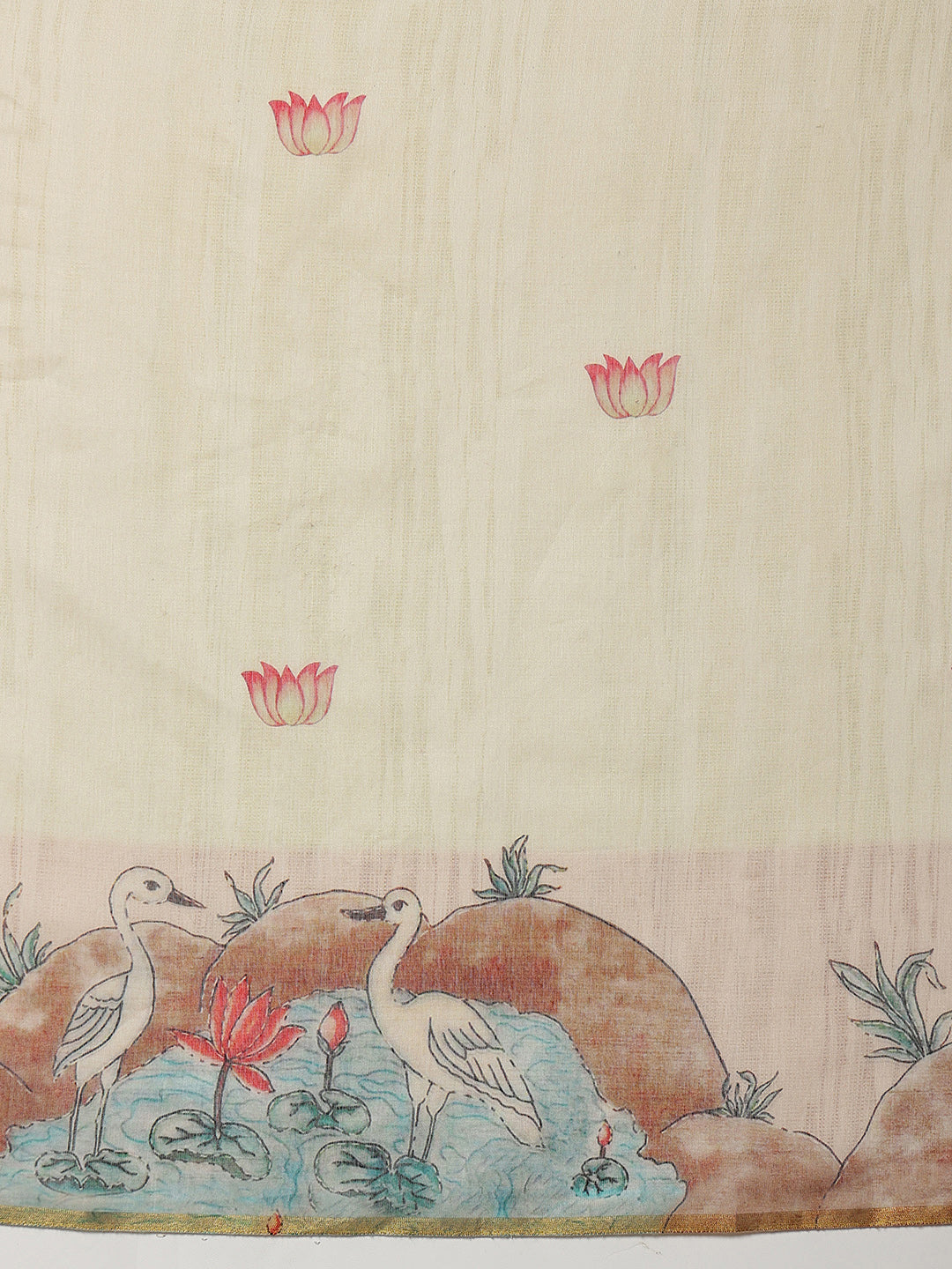 Printed Chanderi Ready To Wear Saree