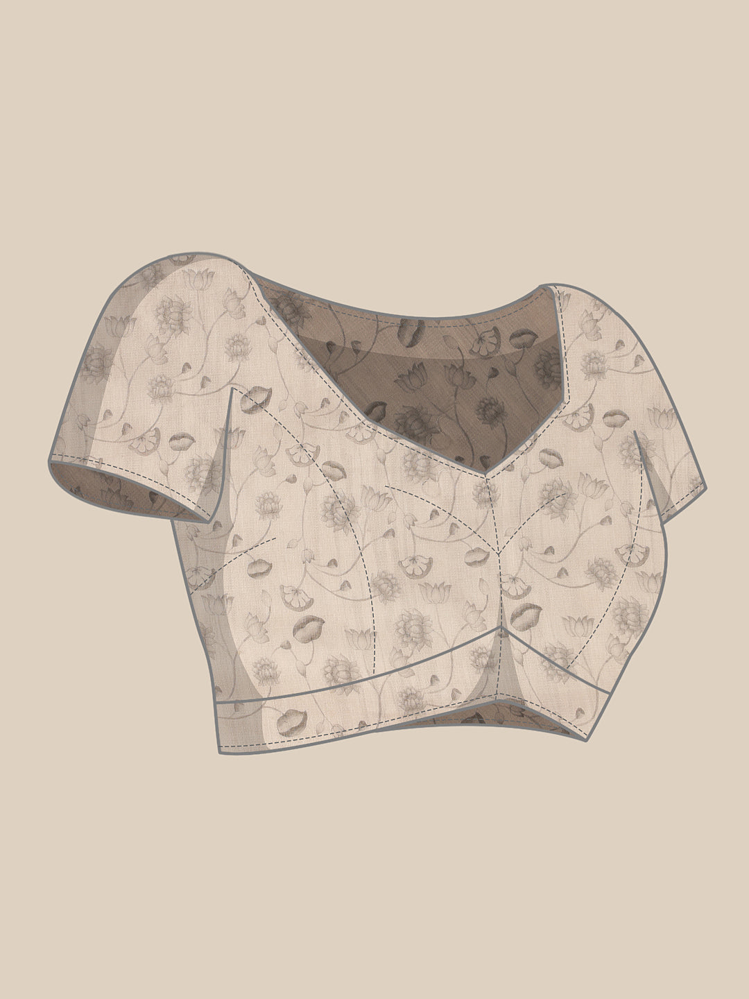 Printed Chanderi Ready To Wear Saree