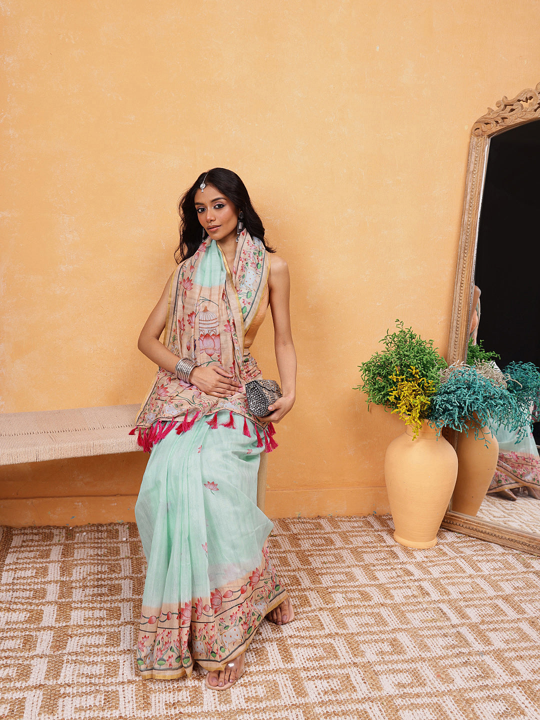 Printed Chanderi Ready To Wear Saree