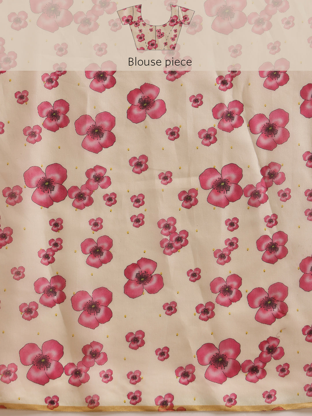 Women's Digital Printed Chanderi Ready to Wear Saree