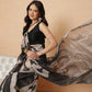 Chess Inspired Digital Printed Cotton Tissue Ready to Wear Saree