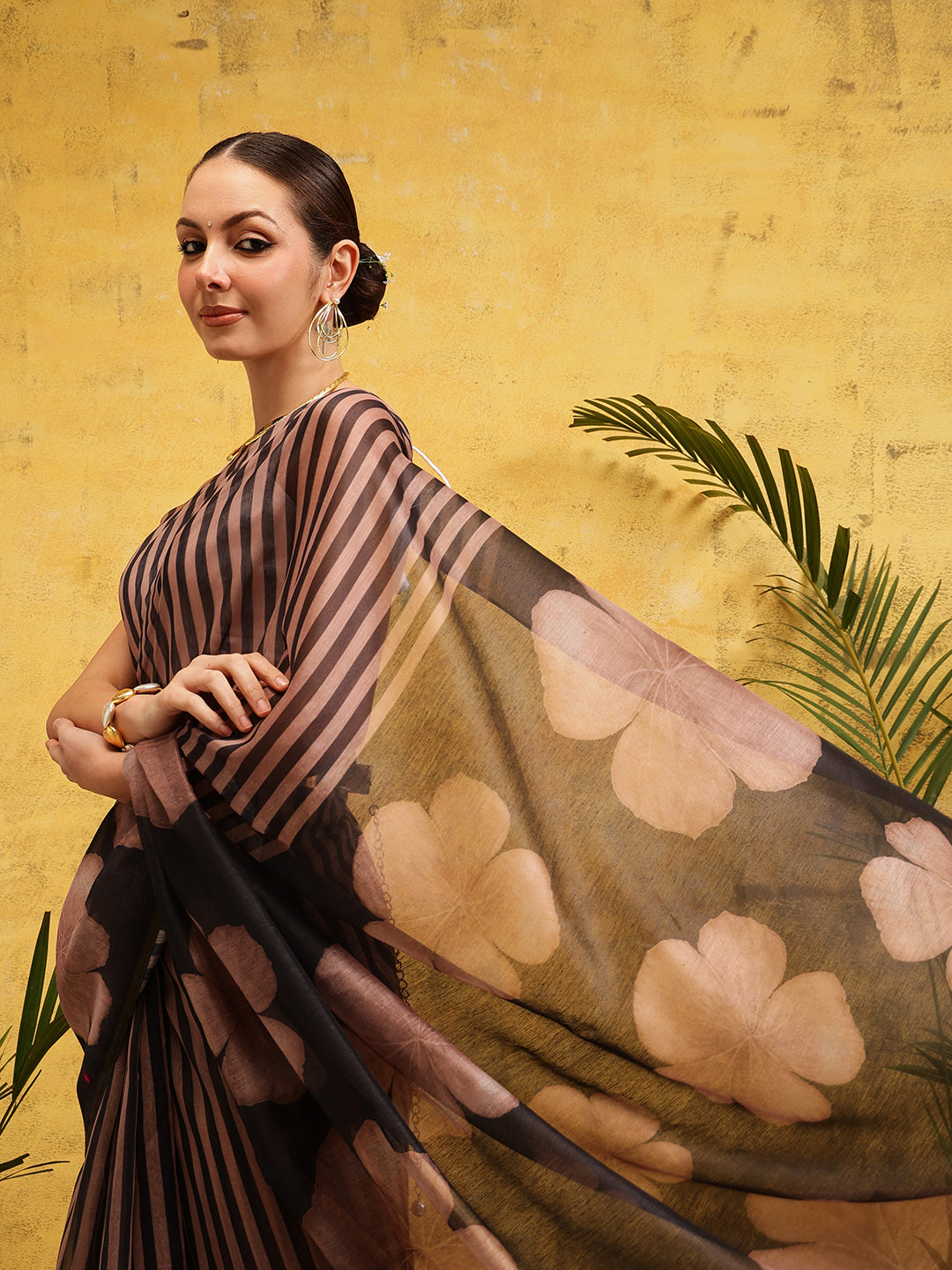 Women's Digital Printed Chanderi Ready to Wear Saree