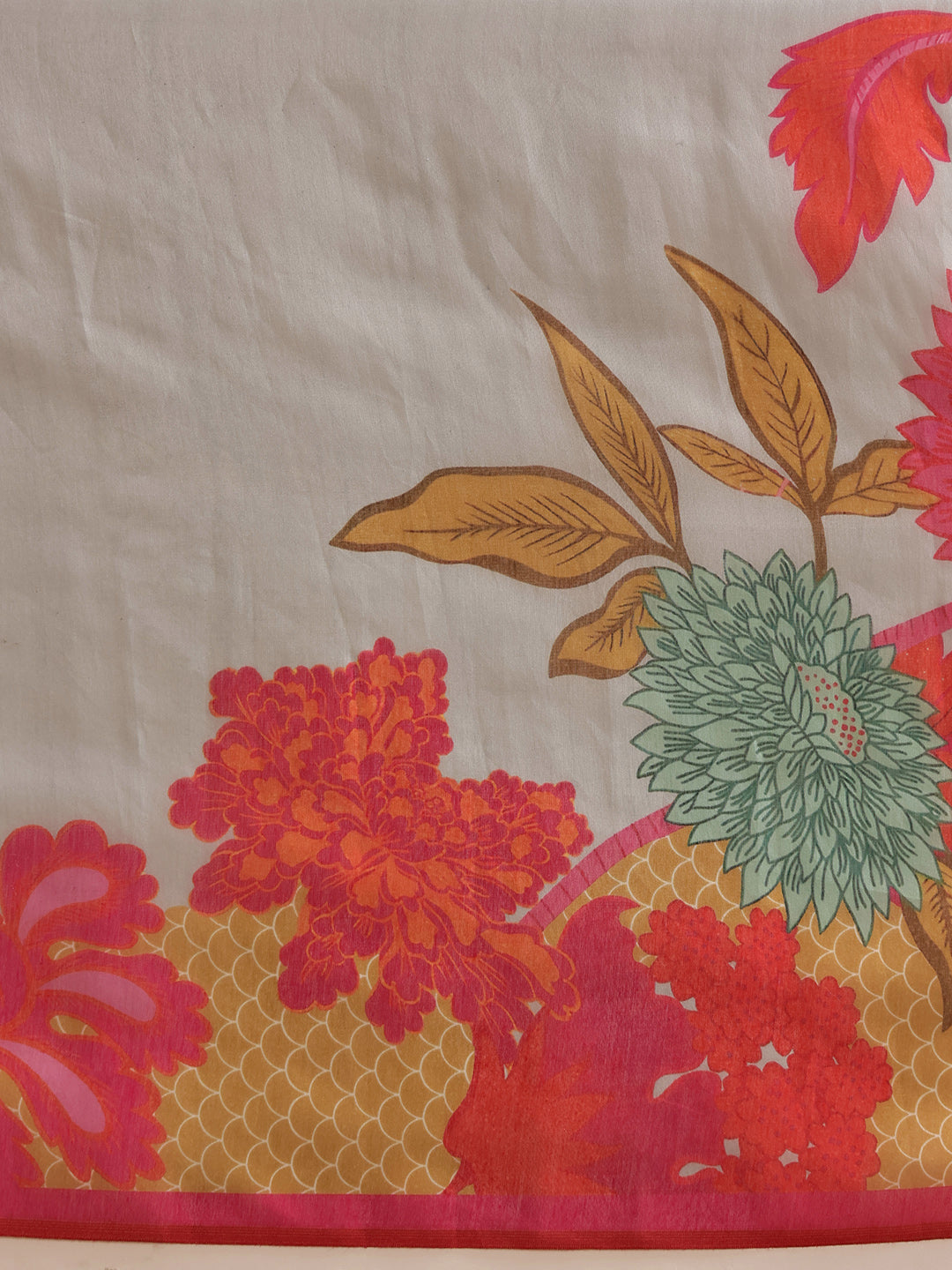 Women's Digital Printed Chanderi Ready to Wear Saree