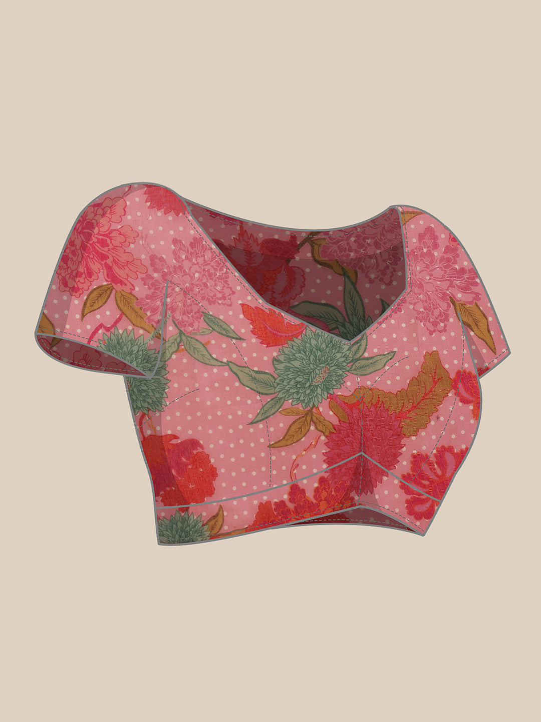 Women's Digital Printed Chanderi Ready to Wear Saree