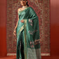 Floral Printed Kotha Silk Ready to Wear Saree With Zari Border