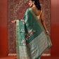 Floral Printed Kotha Silk Ready to Wear Saree With Zari Border