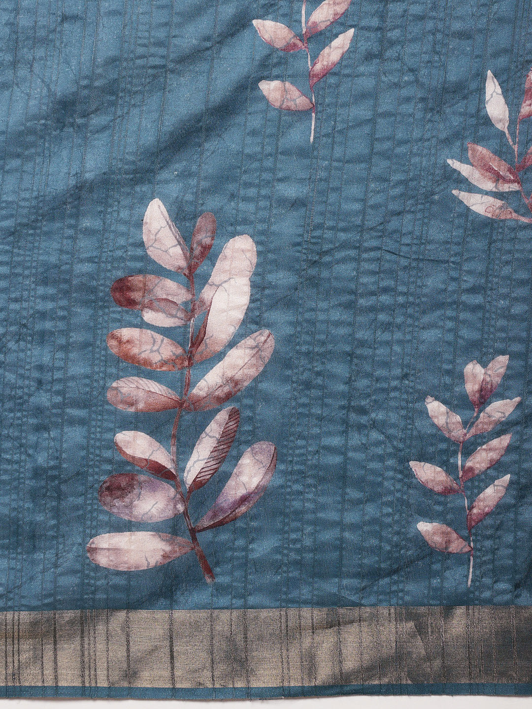 Floral Printed Silk Ready To Wear Saree