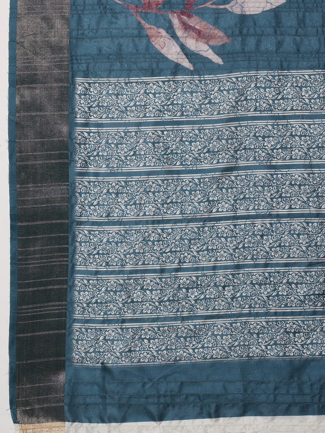 Floral Printed Silk Ready To Wear Saree