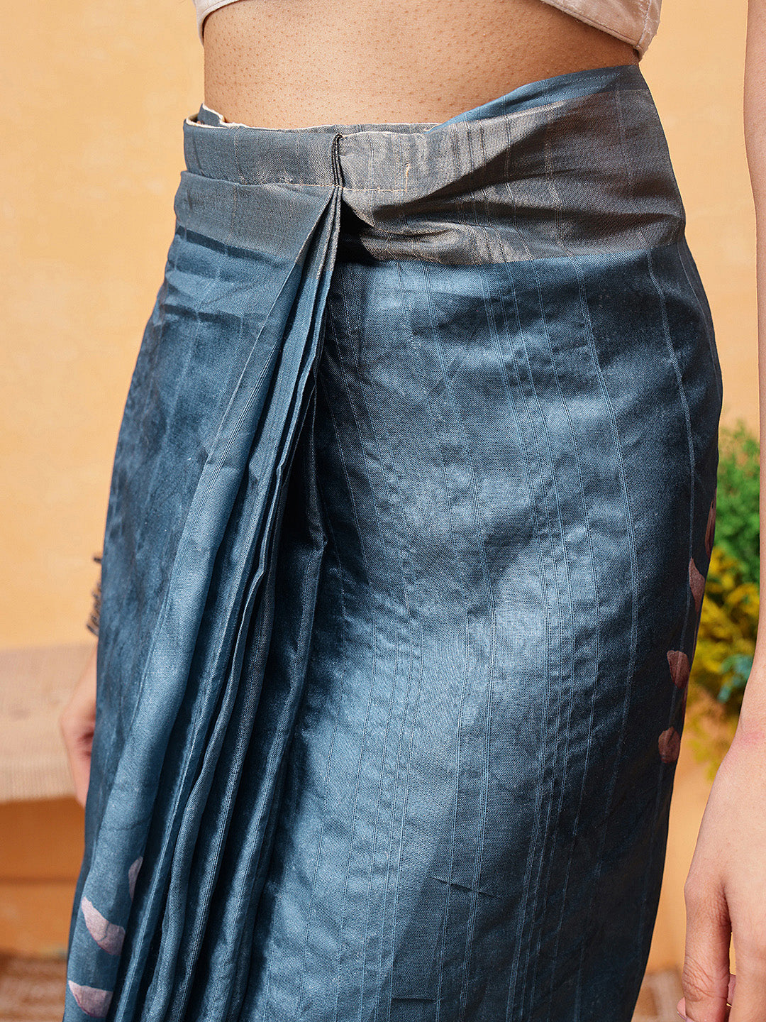 Floral Printed Silk Ready To Wear Saree