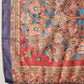Indigo Prints With Kalamkari Pallu Ready to Wear Saree