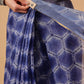 Indigo Prints With Kalamkari Pallu Ready to Wear Saree