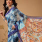 Indigo Prints With Kalamkari Pallu Ready to Wear Saree