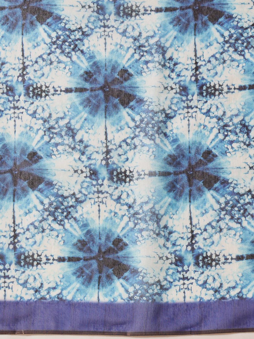 Indigo Prints With Kalamkari Pallu Ready to Wear Saree