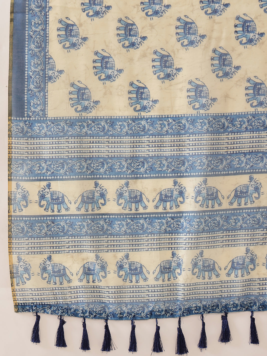 Kalamkari Printed Indigo Ready to Wear Saree