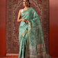 Floral Printed Kotha Silk Ready to Wear Saree With Zari Border