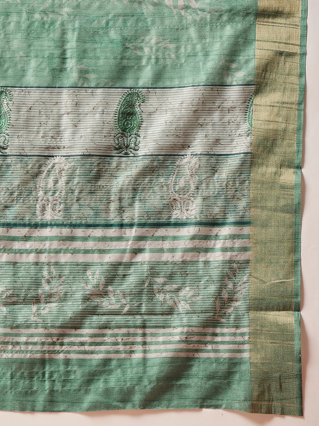 Floral Printed Kotha Silk Ready to Wear Saree With Zari Border