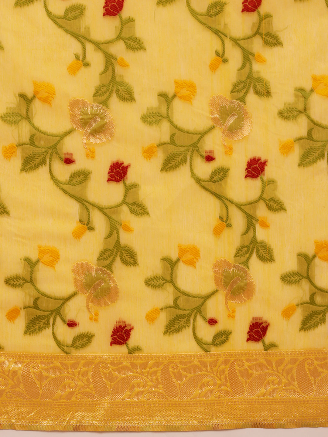 Cotton Jamdani Floral Work Ready to Wear Saree