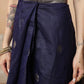 Royal Blue Floral Cotton Jamdani Ready to Wear Saree