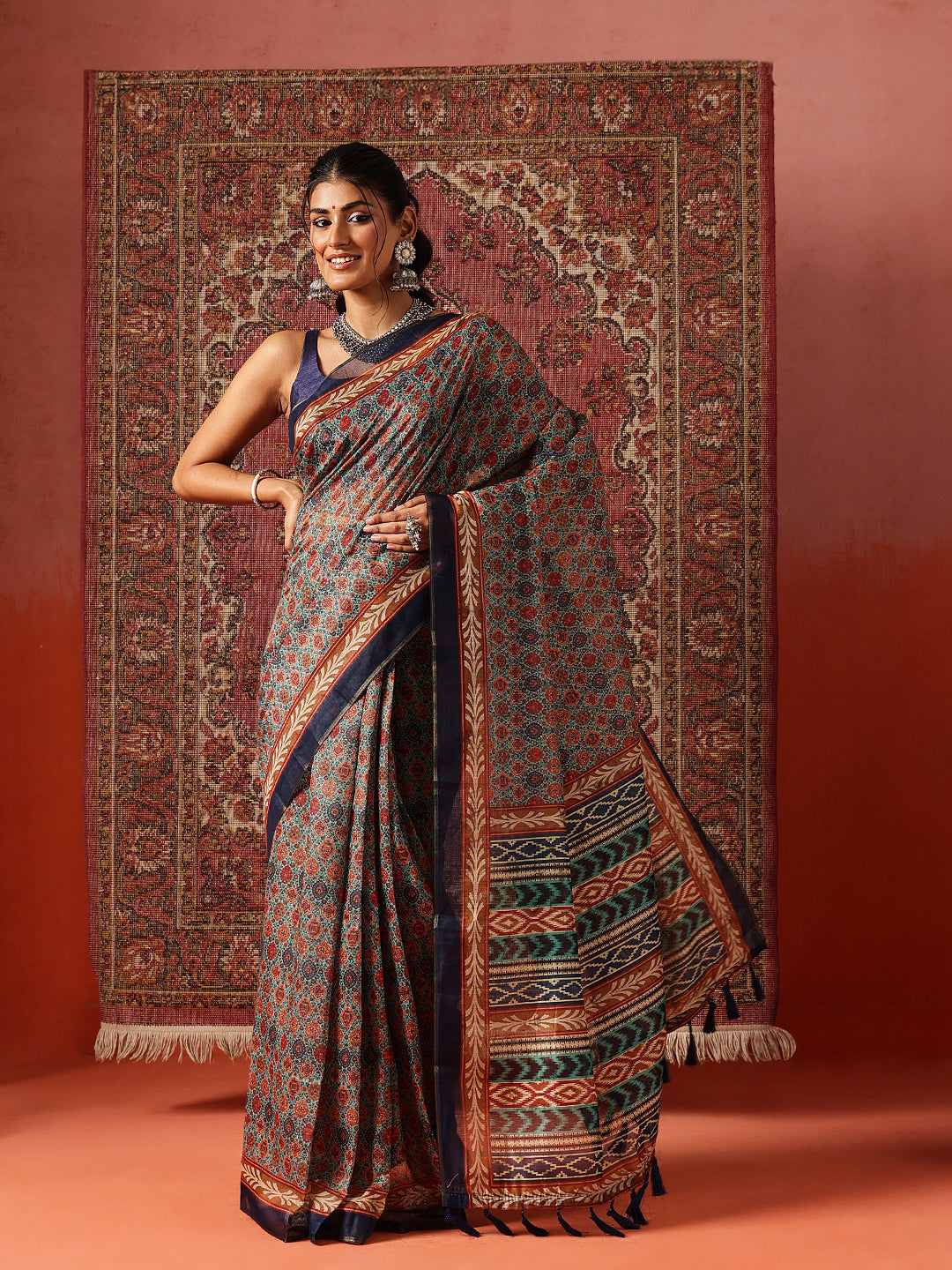 Digital Printed Chanderi Ready to Wear Saree
