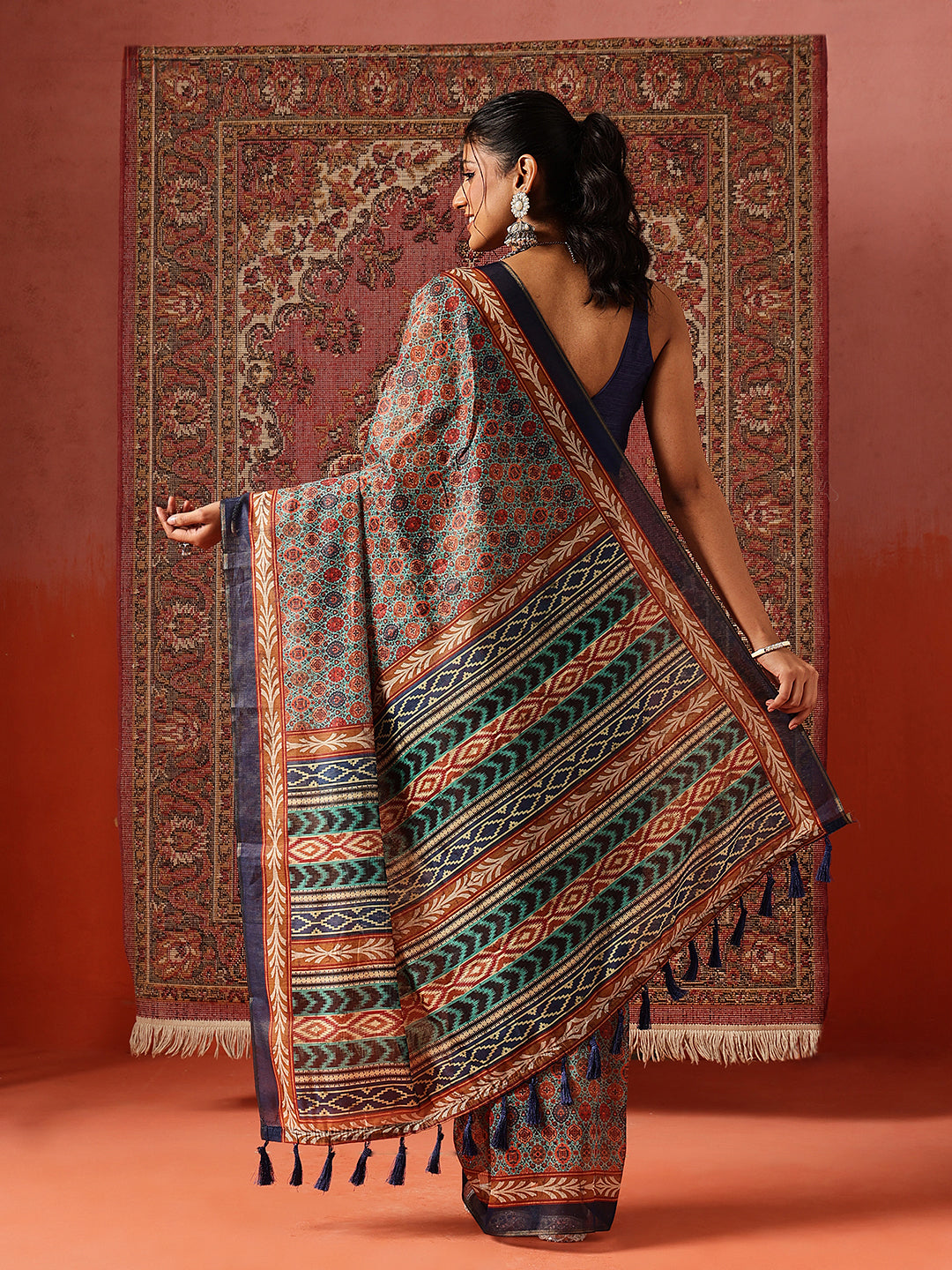 Digital Printed Chanderi Ready to Wear Saree