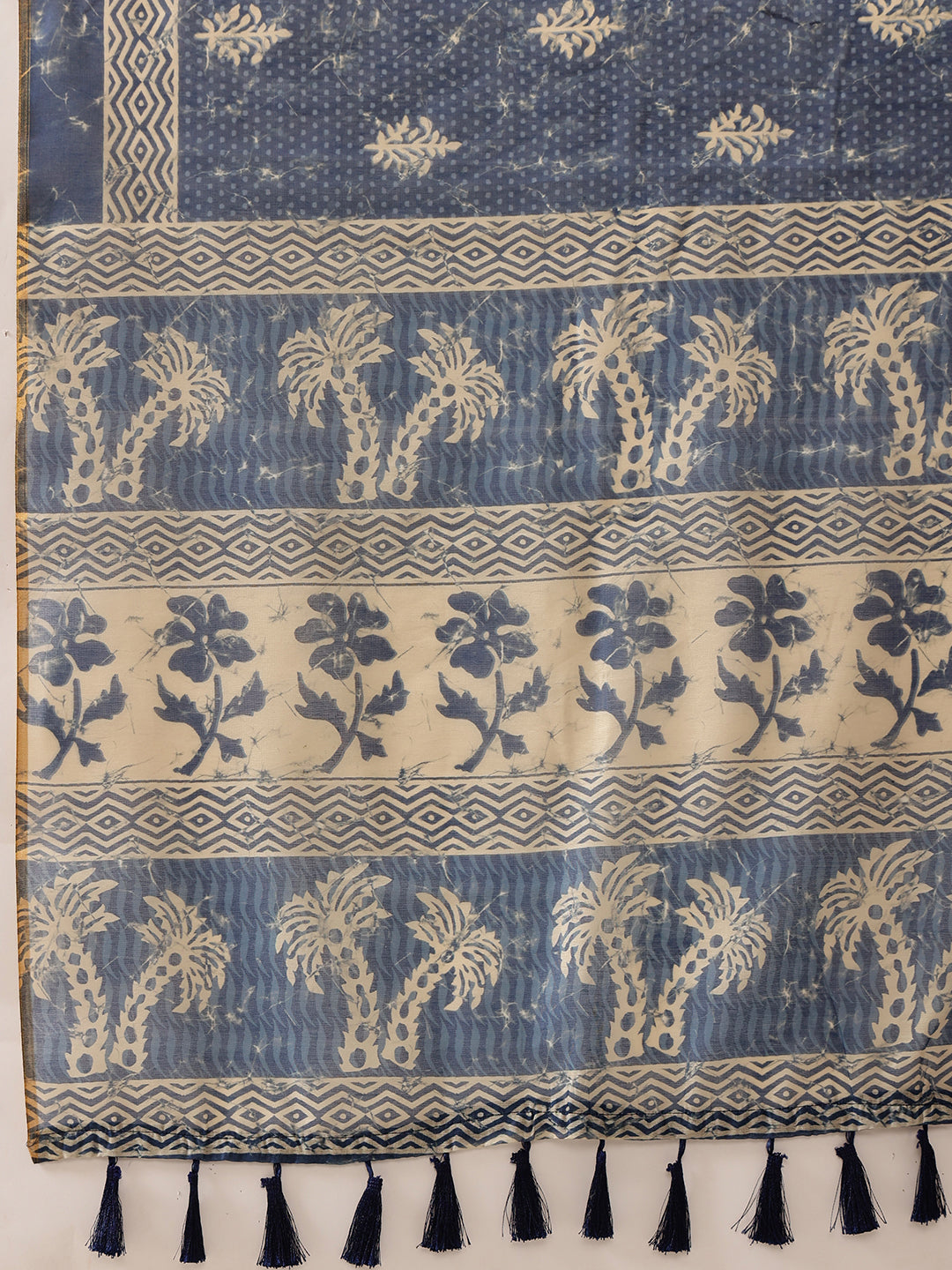 Floral Printed Chanderi Ready to Wear Saree