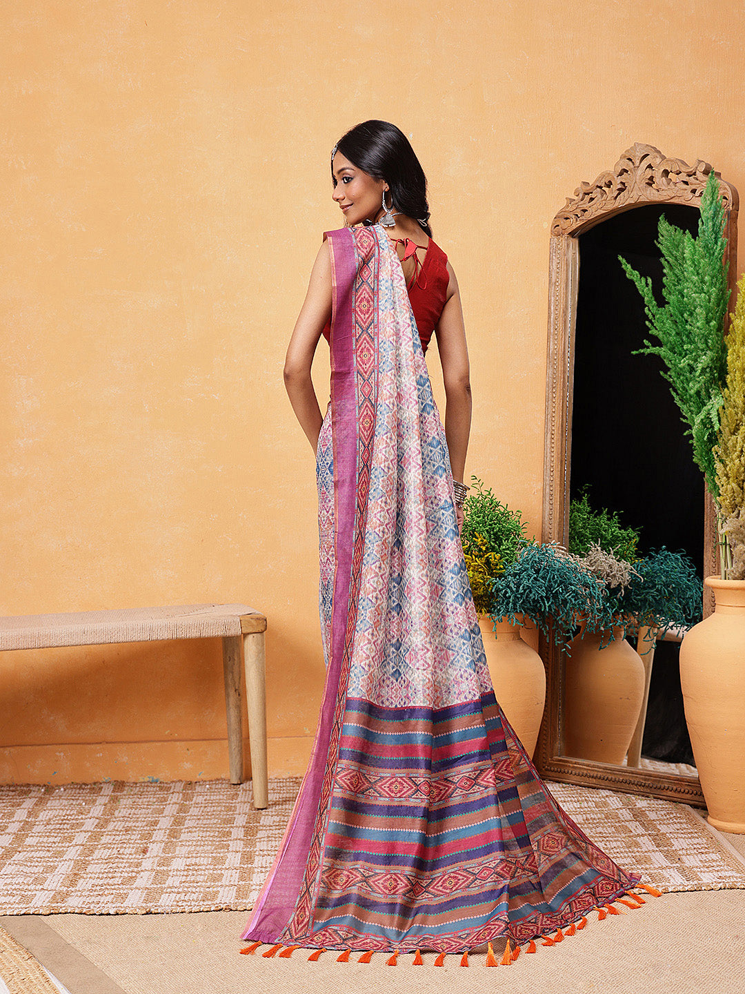 Printed Kalamkari Ready To Wear Saree