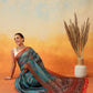 Floral Printed Chanderi Ready to Wear Saree