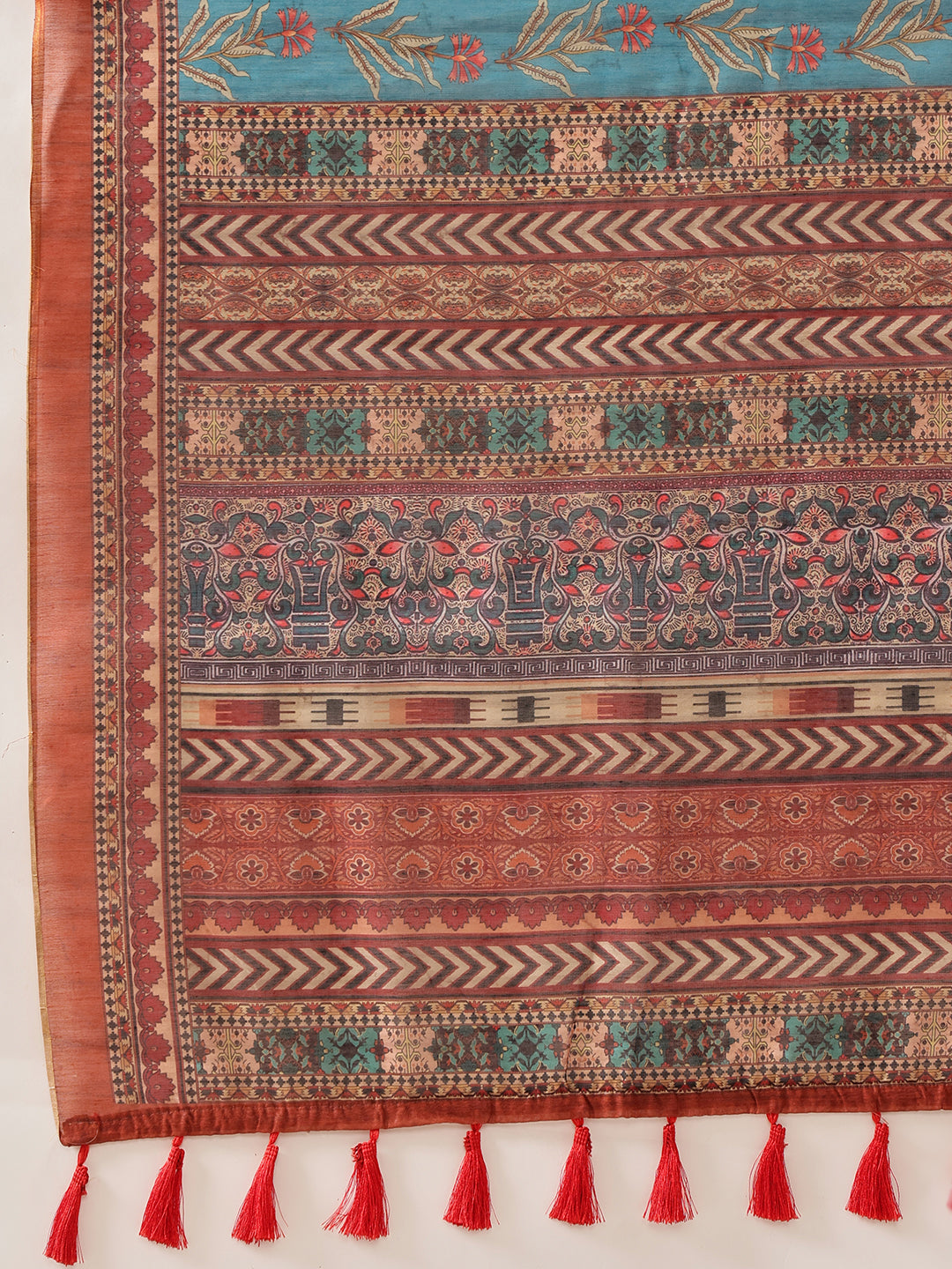 Floral Printed Chanderi Ready to Wear Saree