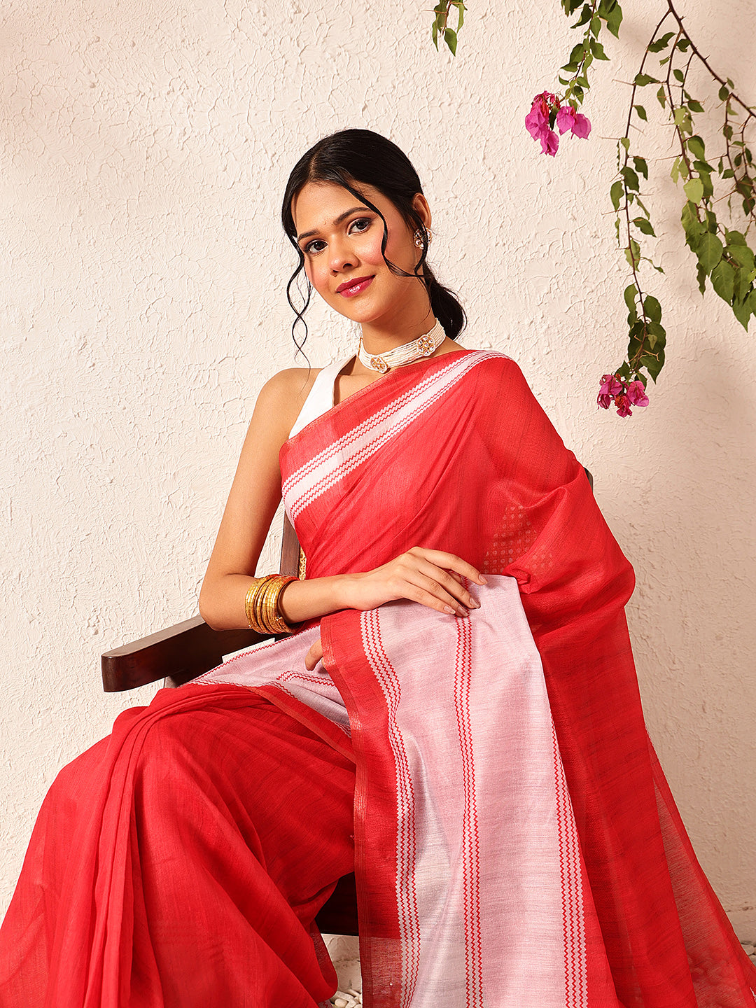 Cotton Blend Digital Print Ready to Wear Saree