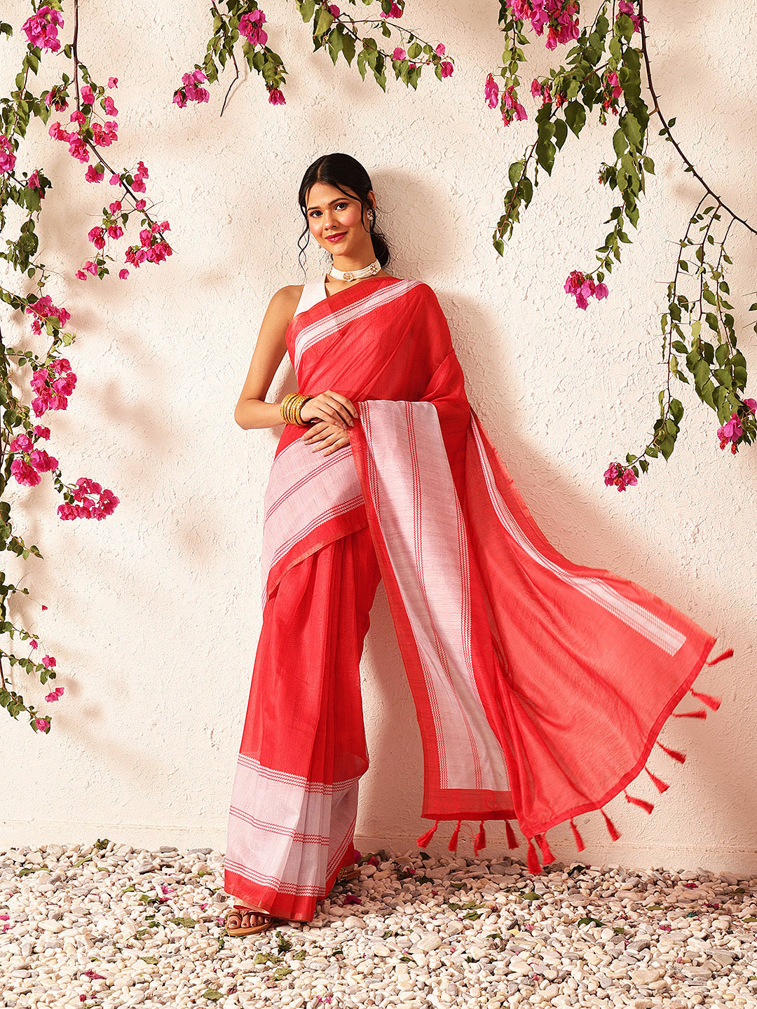 Cotton Blend Digital Print Ready to Wear Saree