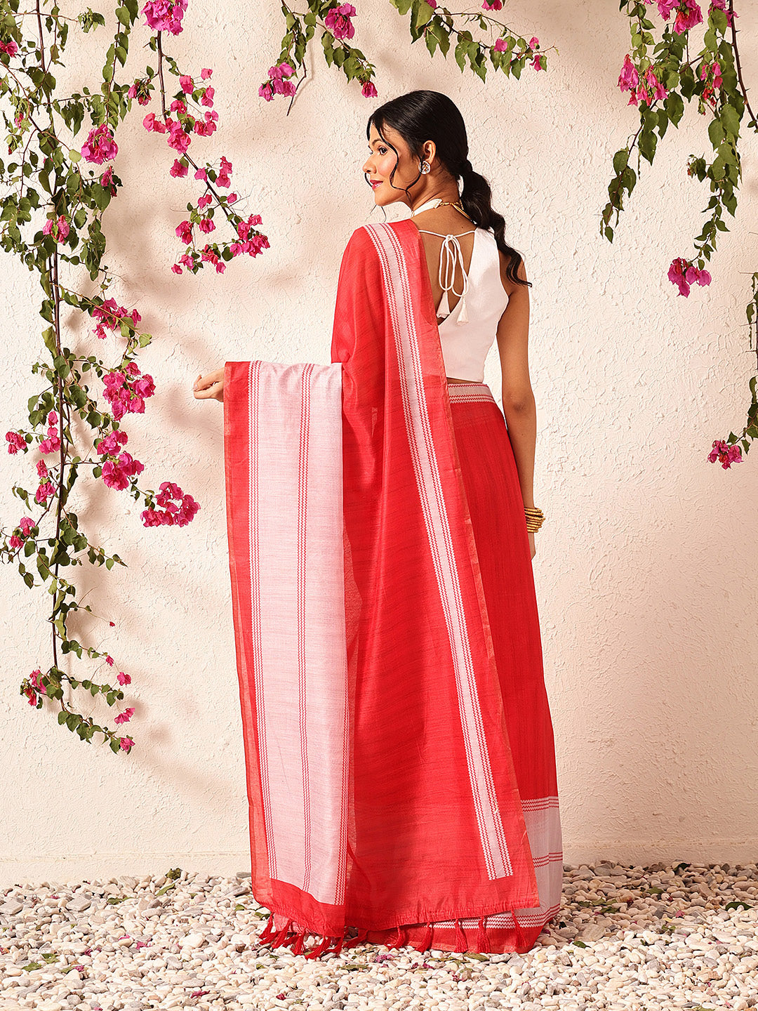 Cotton Blend Digital Print Ready to Wear Saree