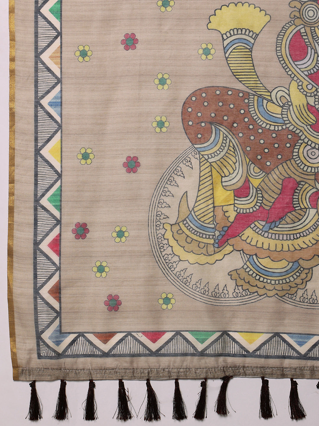 Printed Kalamkari Ready To Wear Saree