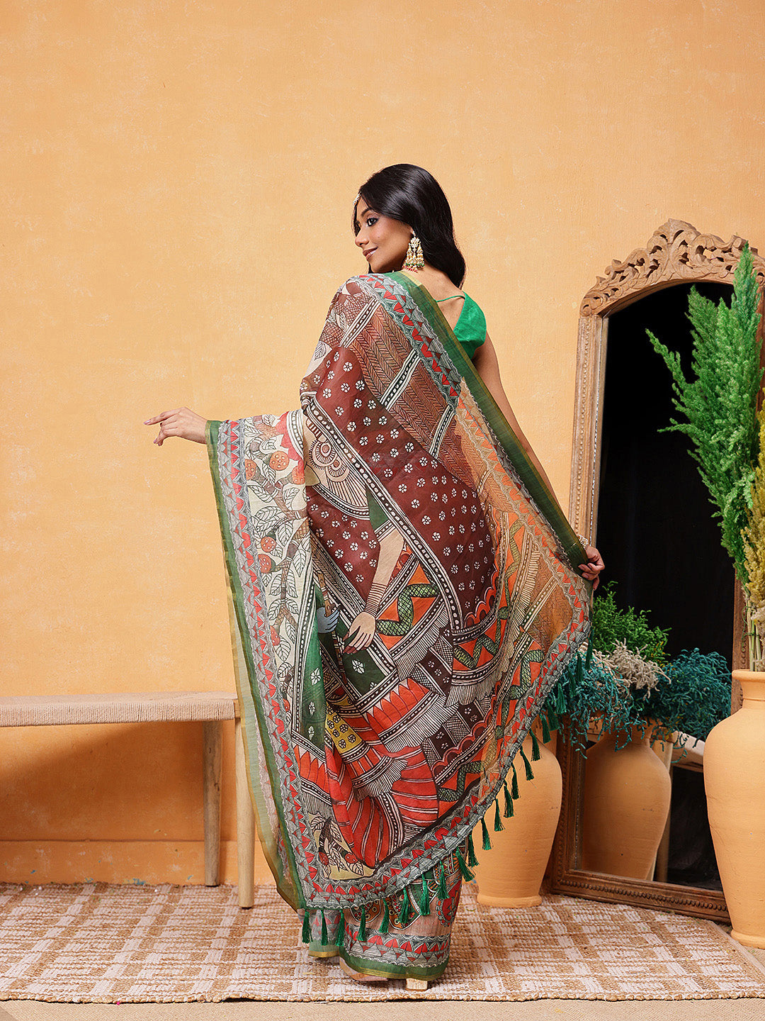 Madhubani Printed Ready To Wear Saree