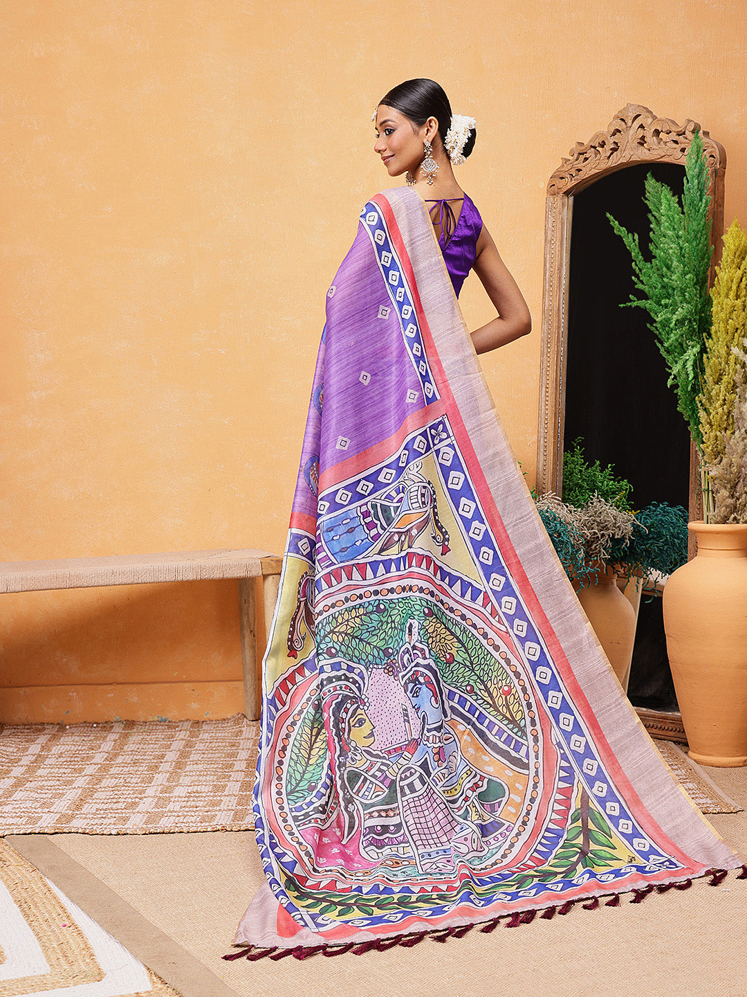 Madhubani Printed Ready To Wear Saree