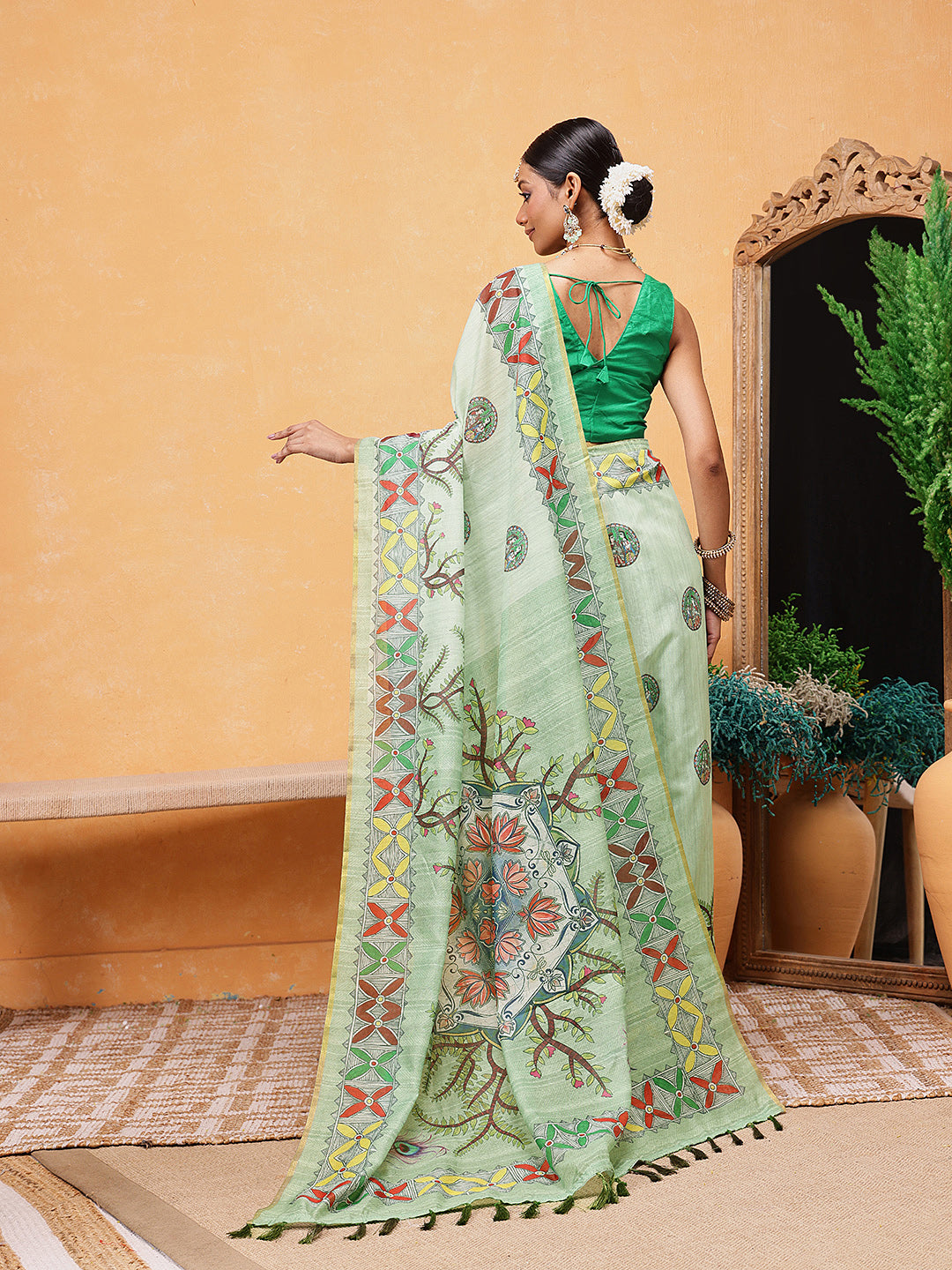 Madhubani Printed Ready To Wear Saree