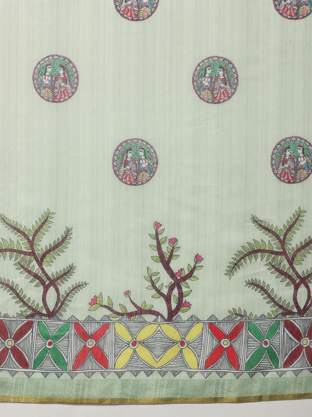 Madhubani Printed Ready To Wear Saree