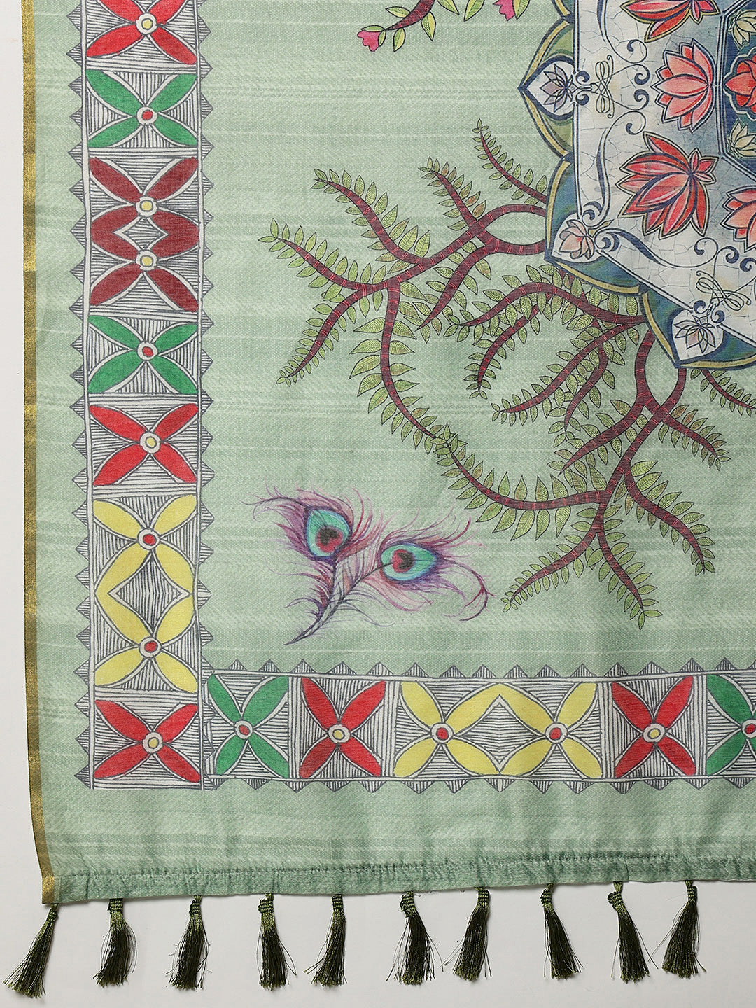 Madhubani Printed Ready To Wear Saree