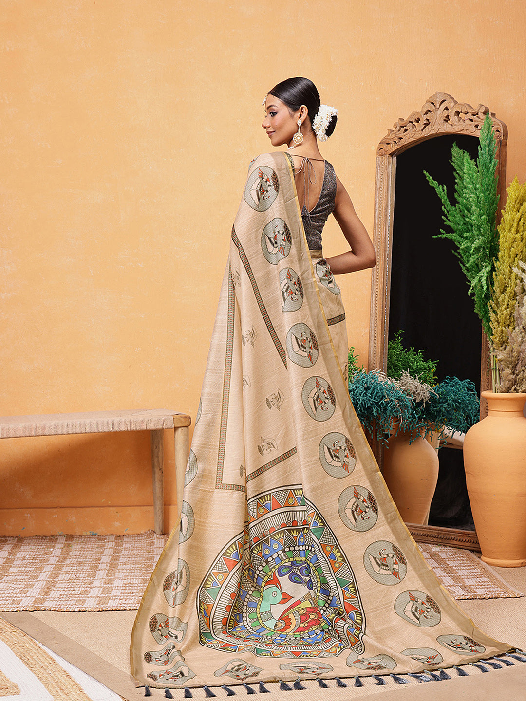 Madhubani Printed Ready To Wear Saree