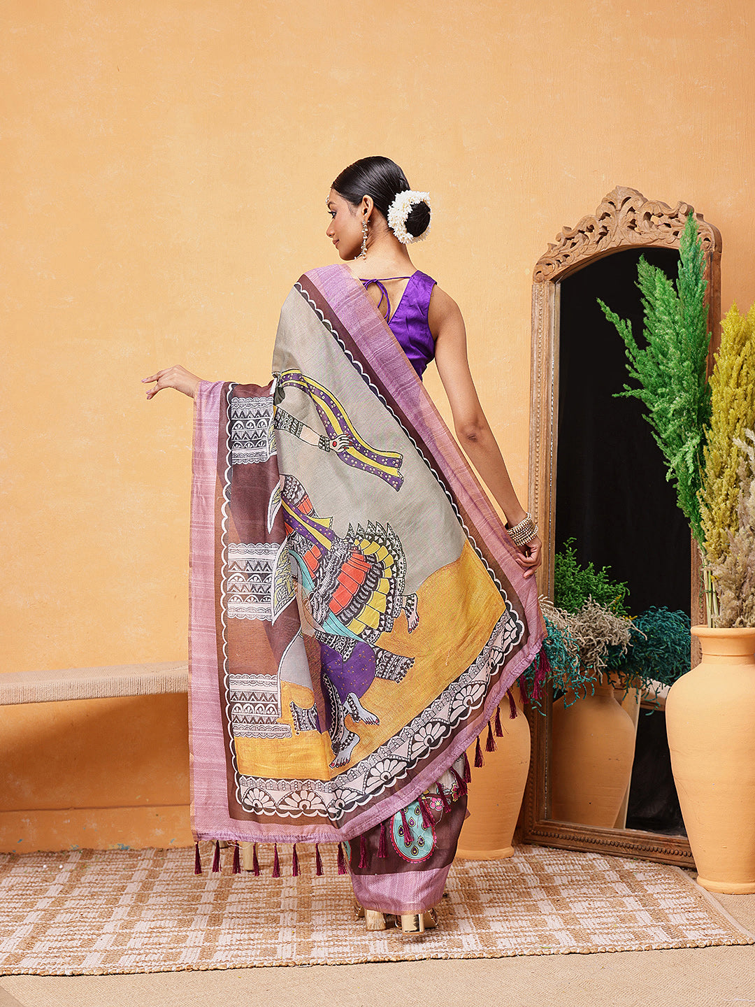 Madhubani Printed Ready To Wear Saree