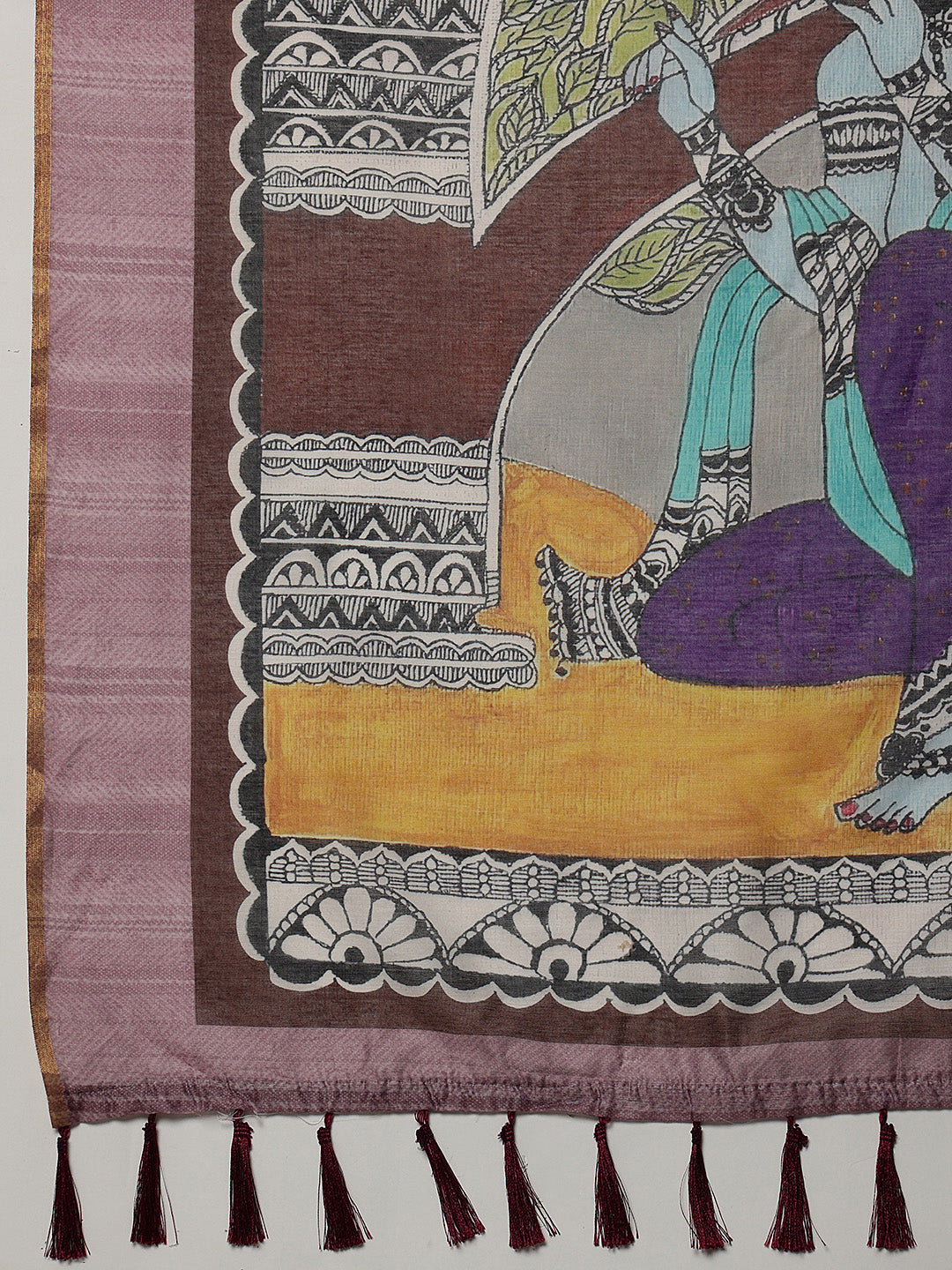 Madhubani Printed Ready To Wear Saree