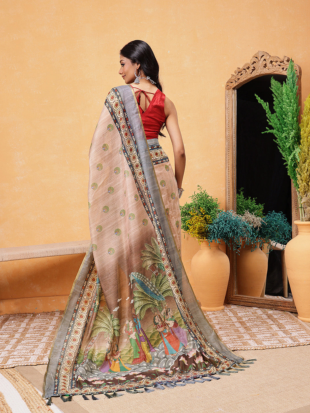 Madhubani Printed Ready To Wear Saree