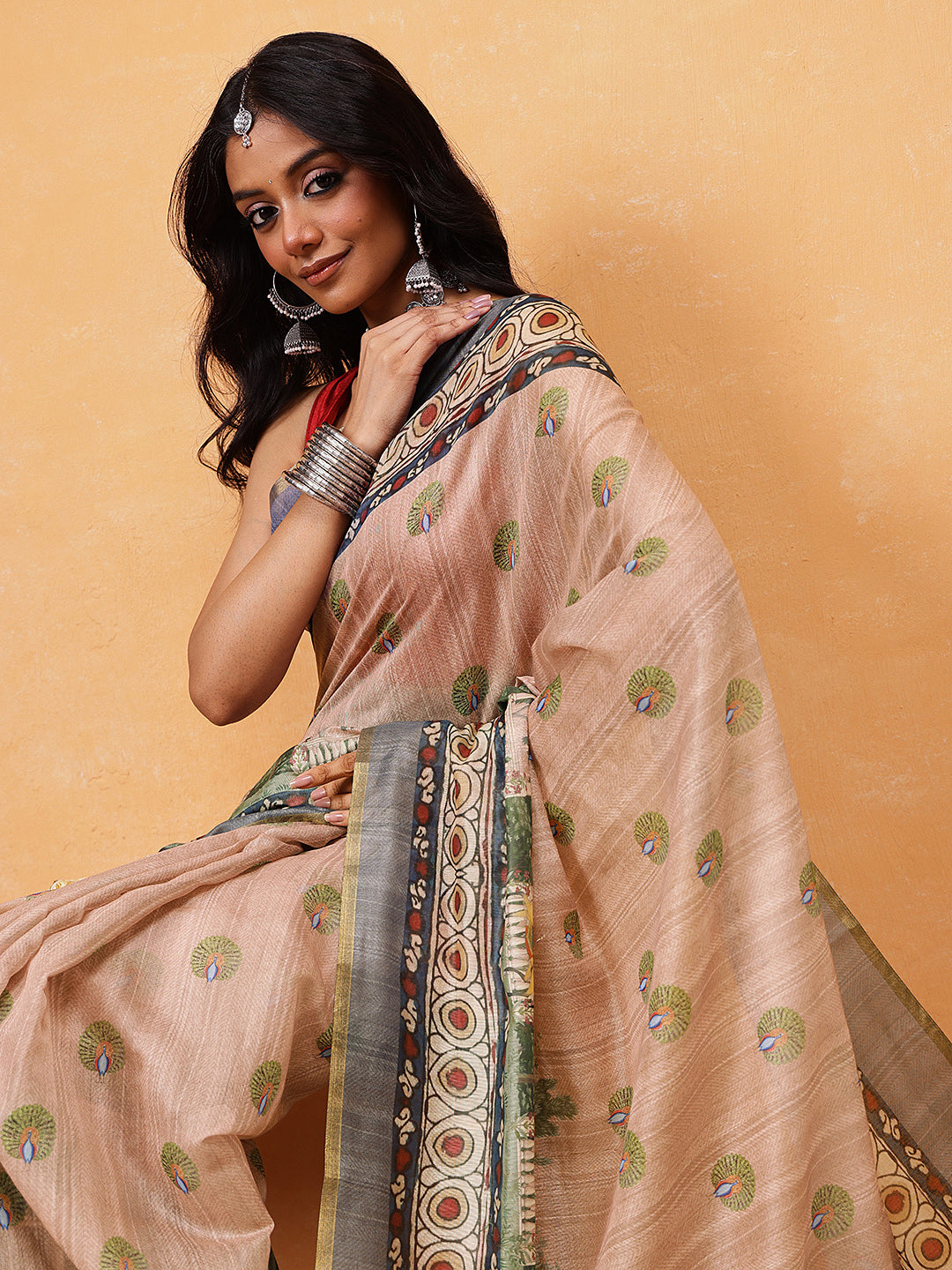 Madhubani Printed Ready To Wear Saree