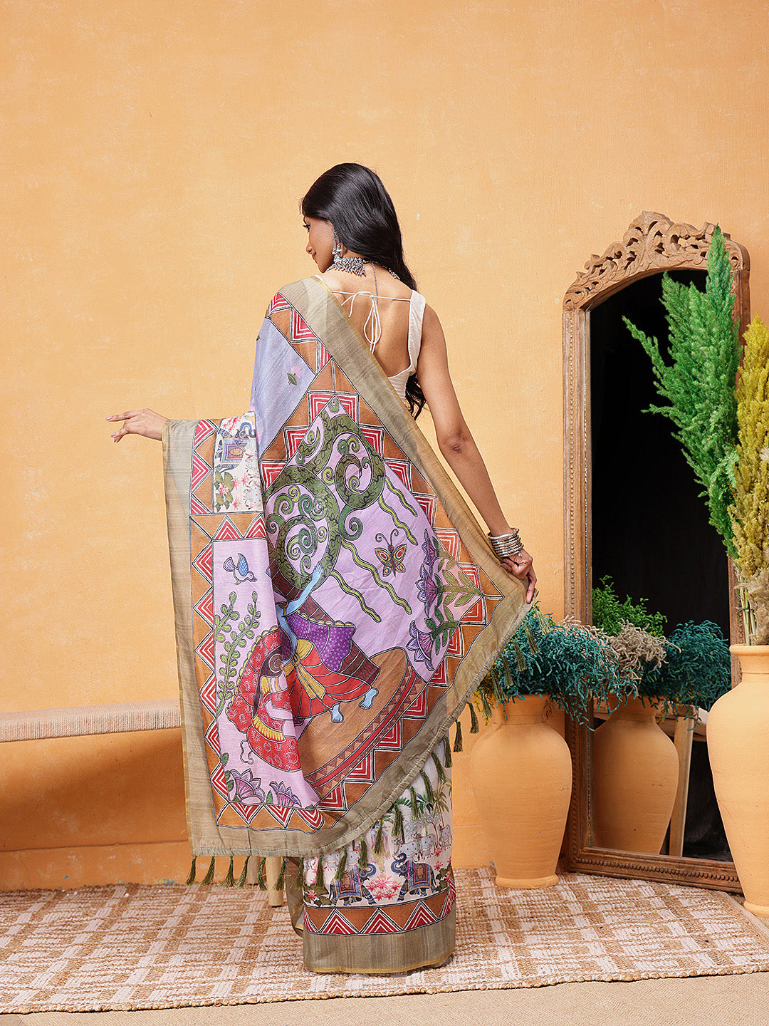 Madhubani Printed Ready To Wear Saree