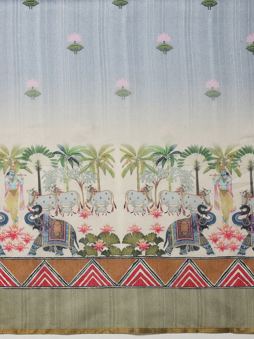 Madhubani Printed Ready To Wear Saree