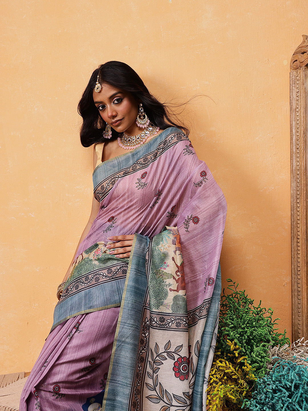Madhubani Printed Ready To Wear Saree