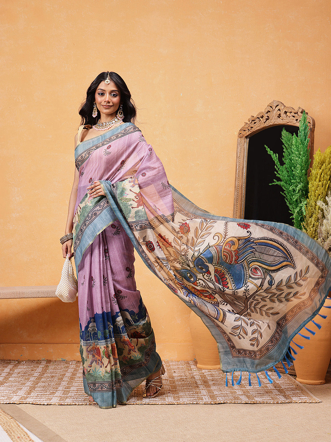 Madhubani Printed Ready To Wear Saree