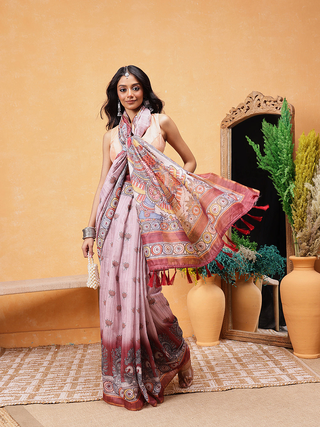 Madhubani Printed Ready To Wear Saree
