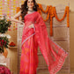 Chanderi Cotton Blend Digital Printed Ready to Wear Saree With Pocket